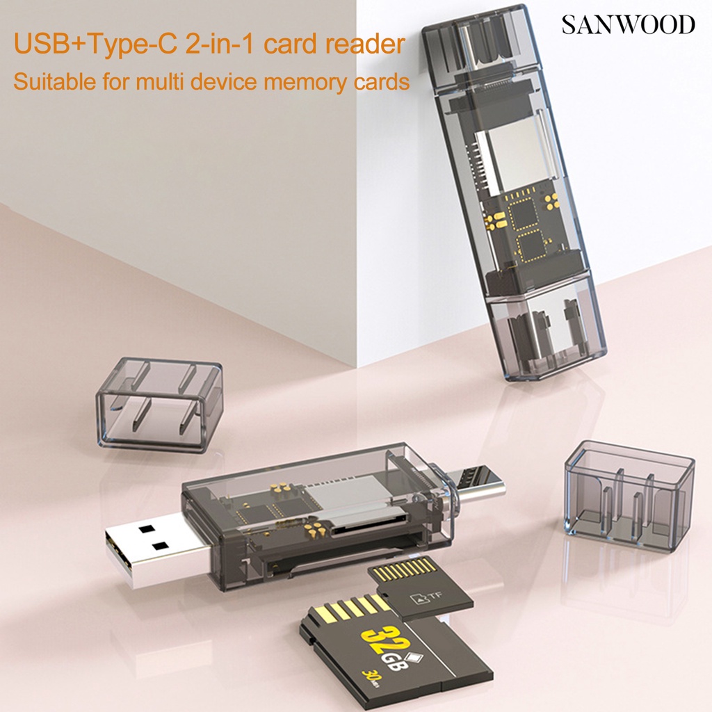 【3C配件】二合一USB3.0 type-c手機讀卡器otg連接sd卡轉接線tf卡讀卡器u盤