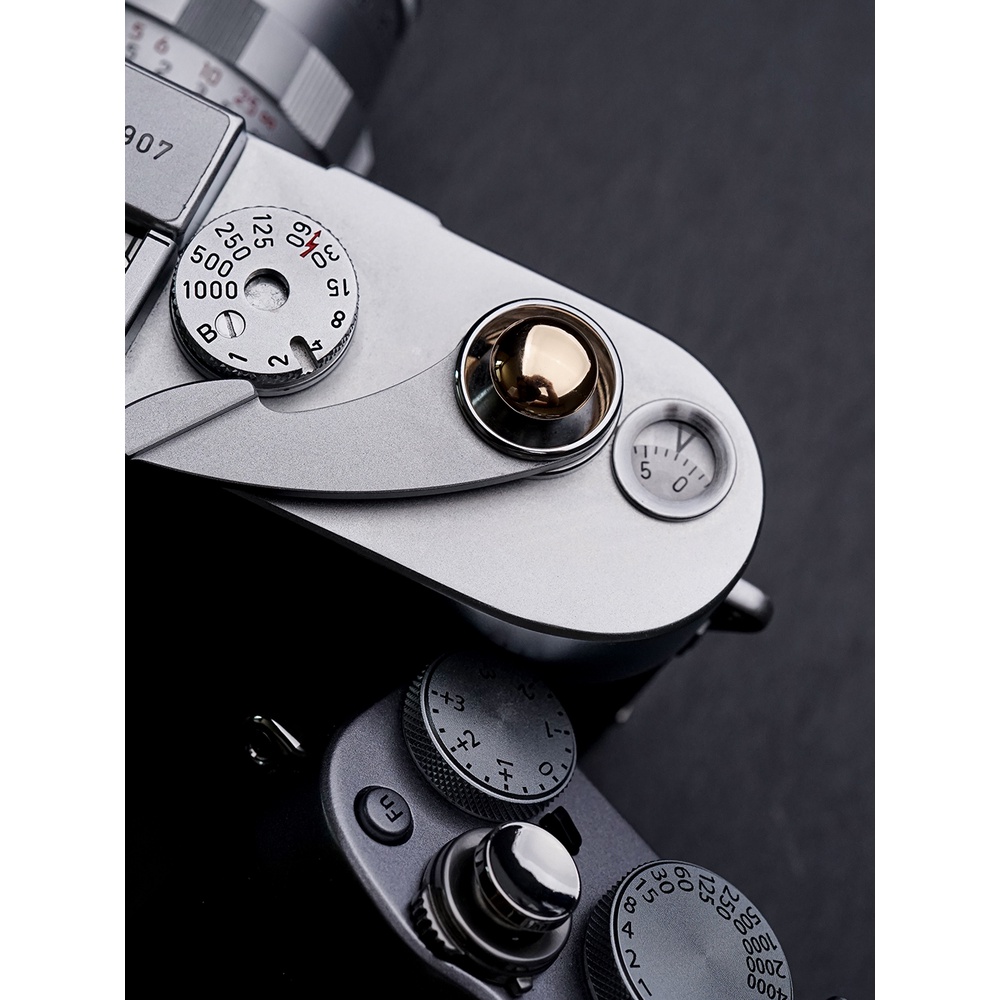MrStone鏡面電鍍凹凸純銅相機快門按鈕適用徠卡索尼富士快門配件