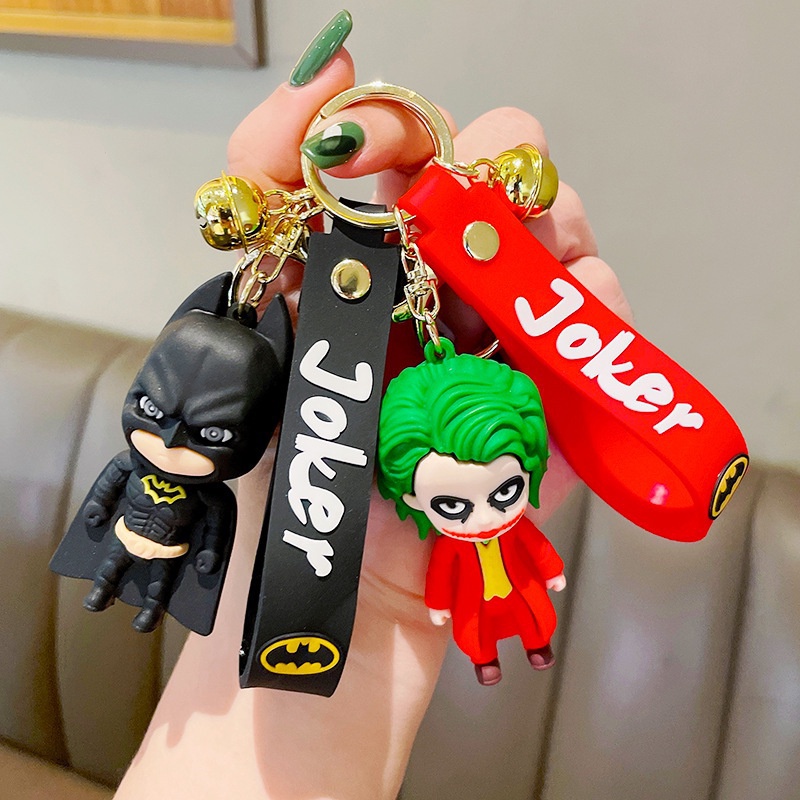 VDN0 卡通創意蝙蝠俠鑰匙扣 個性小丑公仔鑰匙扣 汽車鑰匙吊飾 書包吊飾 節日小禮品