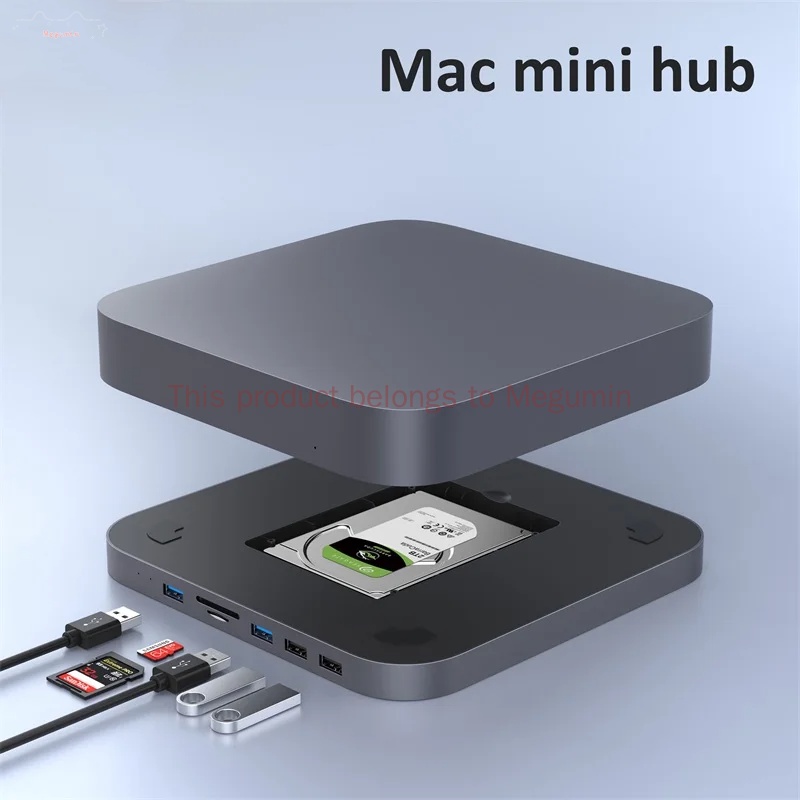 Mac mini 擴展塢typec拓展mac mini底座硬碟盒轉換macbookpro MC25 現貨 熱銷速發