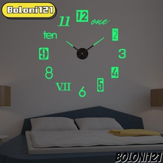 BOLONI1213D掛鐘,無框靜音時鐘數字時鐘,發光客廳墻壁裝飾自製掛鐘貼紙家