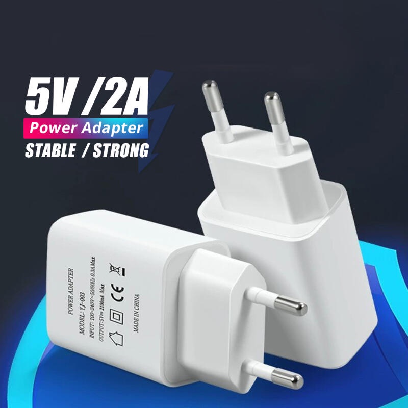 XIAOMI SAMSUNG 5v 2A 美國/歐盟插頭 USB 壁式充電器旅行電源適配器快速快速充電器適用於 i(手機