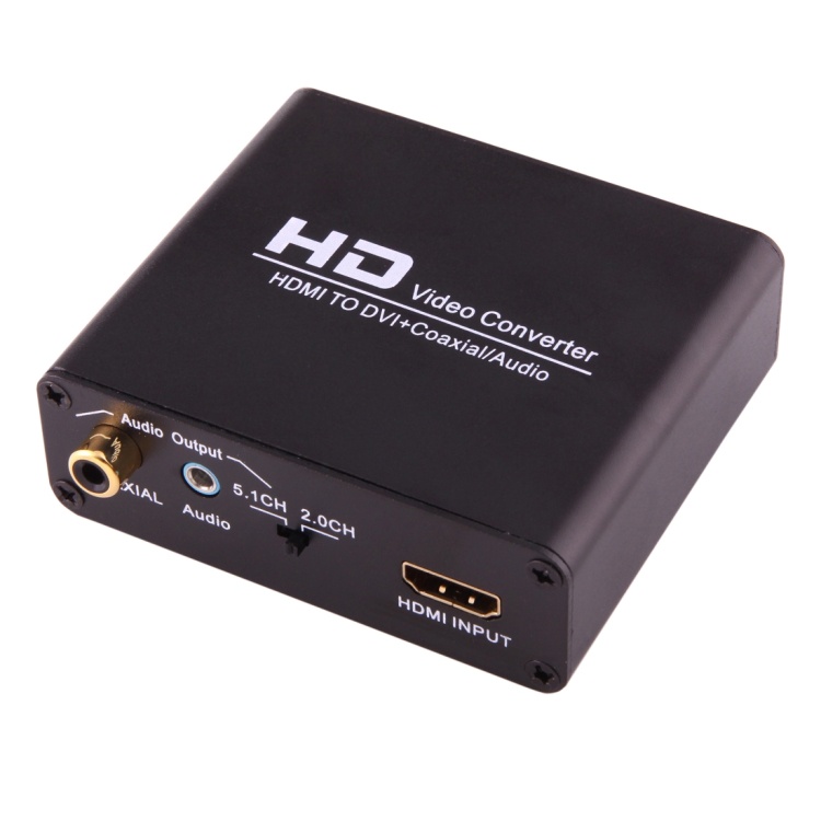 Newkeng X5 HDMI 轉 DVI 帶音頻 3.5mm 同軸輸出視頻轉換器