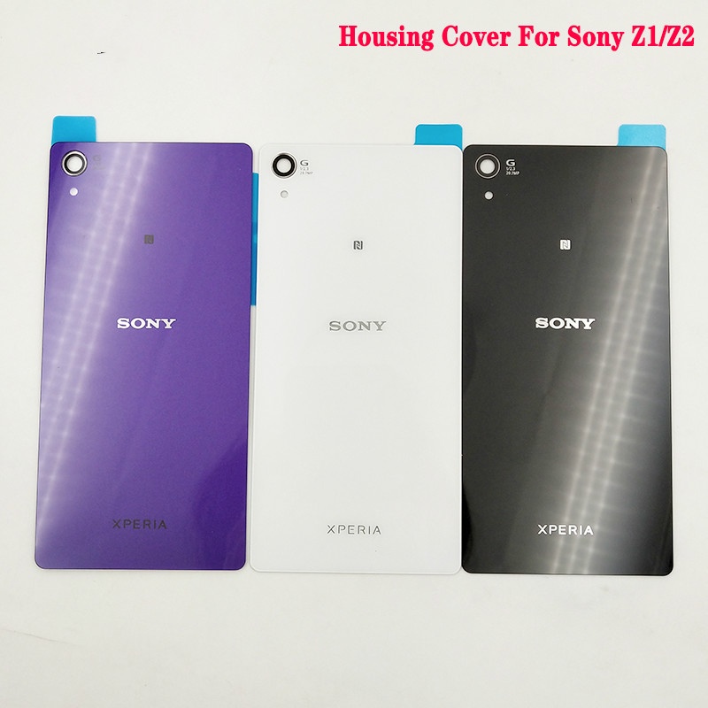 索尼 Xperia Z1 Z2 L39H L50W L50 電池蓋+Logo No NFC 後門電池後殼玻璃更換蓋殼