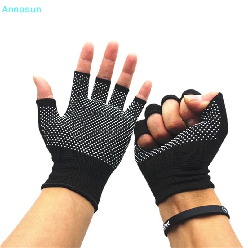 Annasun Gloves 體操手套男士女士戶外運動瑜伽鍛煉半指手套 HG