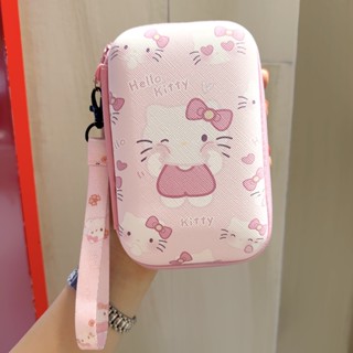 可愛的 Hello Kitty 旅行電纜包便攜式數字 USB 小工具收納袋充電器電線化妝品拉鍊收納袋手提箱配件