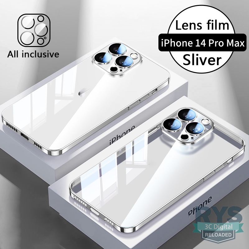 電鍍帶鏡頭膜保護手機殼 iPhone 11 12 13 14 Pro Max 15 Pro Max Luxury PC