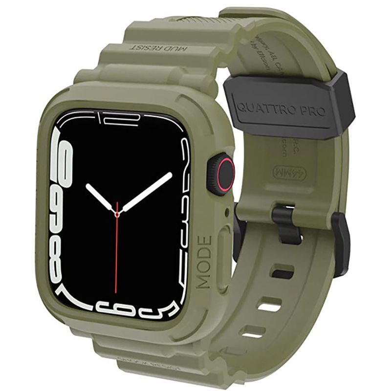 elkson Apple Watch 9/8/7 Quattro Pro柔韌透氣耐磨TPU一體成形軍規錶帶/ 45mm/ 軍綠 eslite誠品