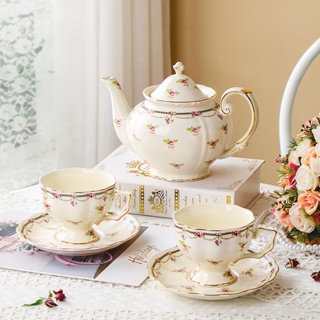 復古陶瓷咖啡杯 奶茶杯 陶瓷水杯 帶把手茶壺杯 小眾歐式壺 輕奢高顏值下午茶杯