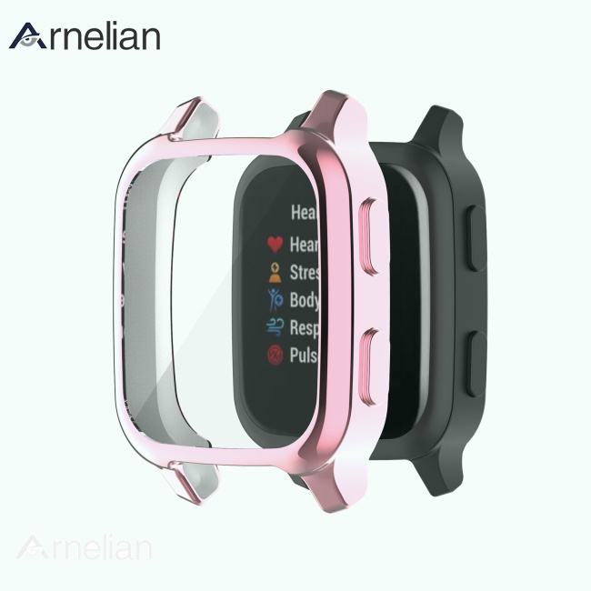 Arnelian 手錶保護殼保護殼電鍍軟套兼容 Garmin Venu Sq2 Venu Sq 音樂