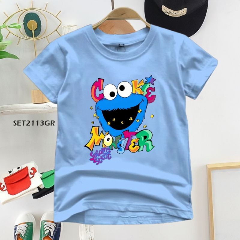 Gk Cookie Monster Distro 女童/男童兒童 T 恤