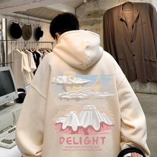 帽T男【M-5XL】美式復古連帽衫 秋冬季新款學生連帽上衣連帽衛衣 情侶帽t 美式帽踢 刷毛帽t休閒百搭寬鬆GYW245