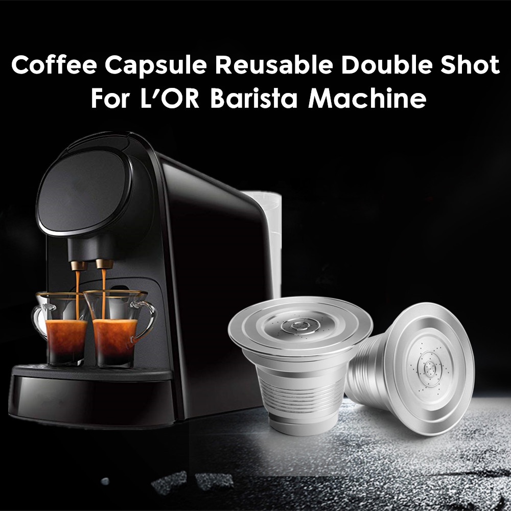 Icafilas 咖啡膠囊可重複使用咖啡膠囊大號適用於 L'OR Barista BCC46