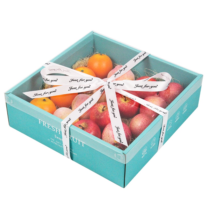 現貨【水果禮盒】高檔水果 包裝盒 透明蓋 水果禮盒 空禮盒 新鮮混搭柳丁 蘋果 石榴 通用盒