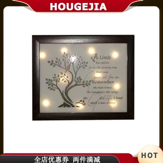 Houg 同情禮物 LED 紀念影盒相框同情禮物影盒相框紀念禮物虧損