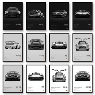 名車 GT3 RS 812C ONE 帆布墻藝術印刷海報 300 SL 單反相機 722 CARRERA GT 裝飾壁畵