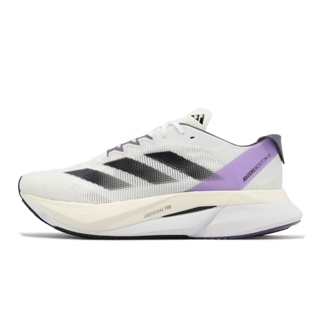 Adidas 慢跑鞋 Adizero Boston 12 W 白 紫 路跑 愛迪達 厚底 女鞋 【ACS】 ID6900