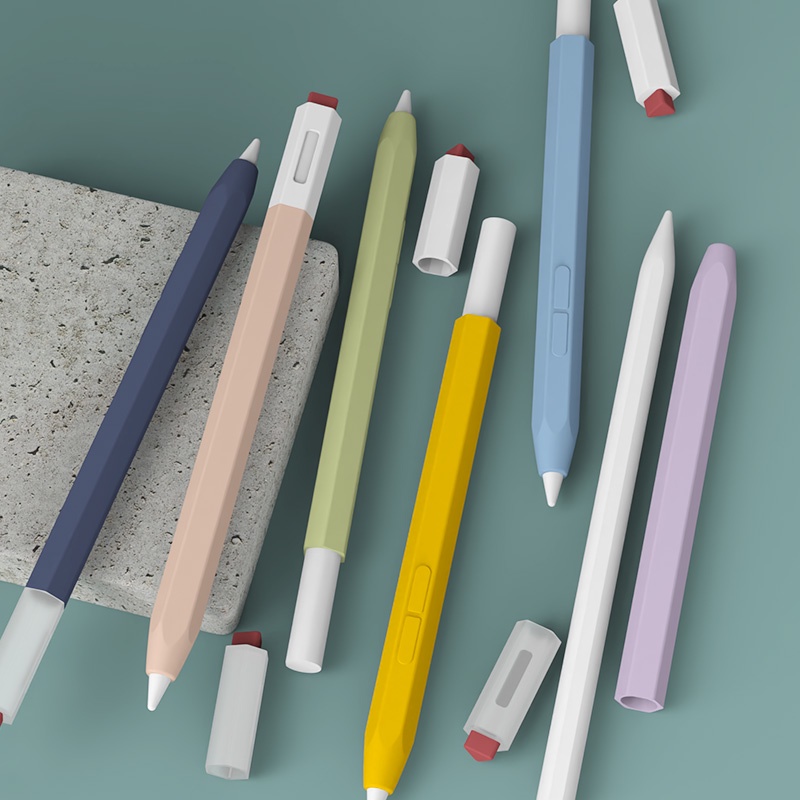 XIAOMI 純色軟矽膠外殼兼容小米手寫筆 1 2 代鉛筆保護套平板電腦手寫筆 Tpu 保護套
