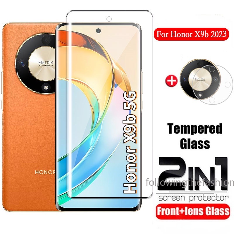 2 合 1 全曲面 Lite 屏幕保護膜鋼化玻璃適用於 Honor X9b 5G X9a X50 X40 X9 4G 5
