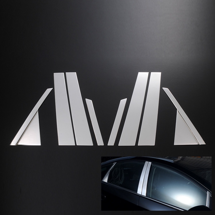 適用於09-15款豐田普銳斯 PRIUS 30系車窗飾條不鏽鋼車身貼改裝飾