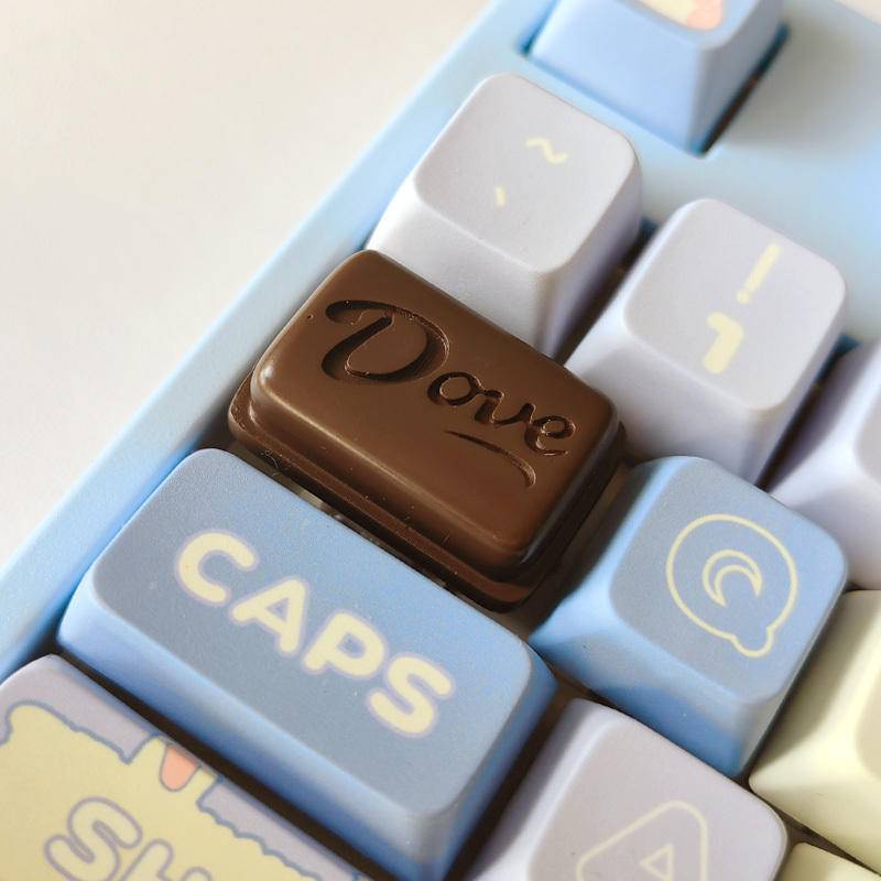 【BeeRush】德芙巧克力鍵帽1.5U 3D列印TAB鍵位個性機械鍵盤裝飾樹脂材質大鍵