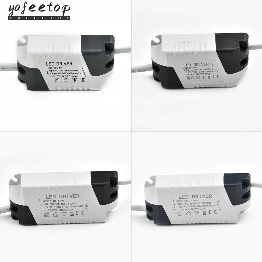 【48H發貨】AC-DC變形燈LED燈驅動Netzteil 1-3w/4-7w/8-12w/12-18w 300mA