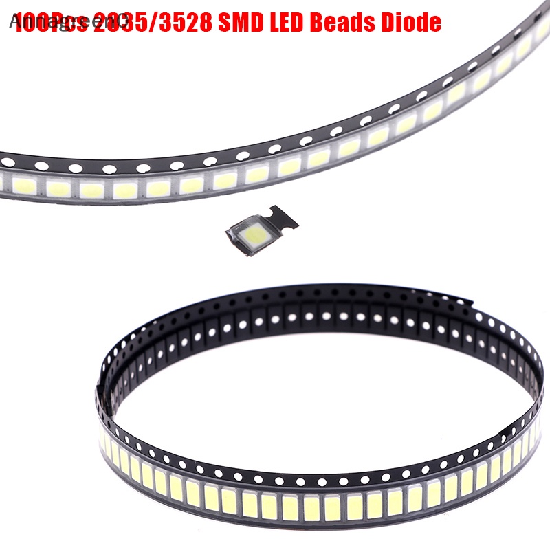 Anna 100 件 2835/3528 芯片 SMD LED 燈珠 1W 3V 冷白光用於電視 LED 二極管 EN