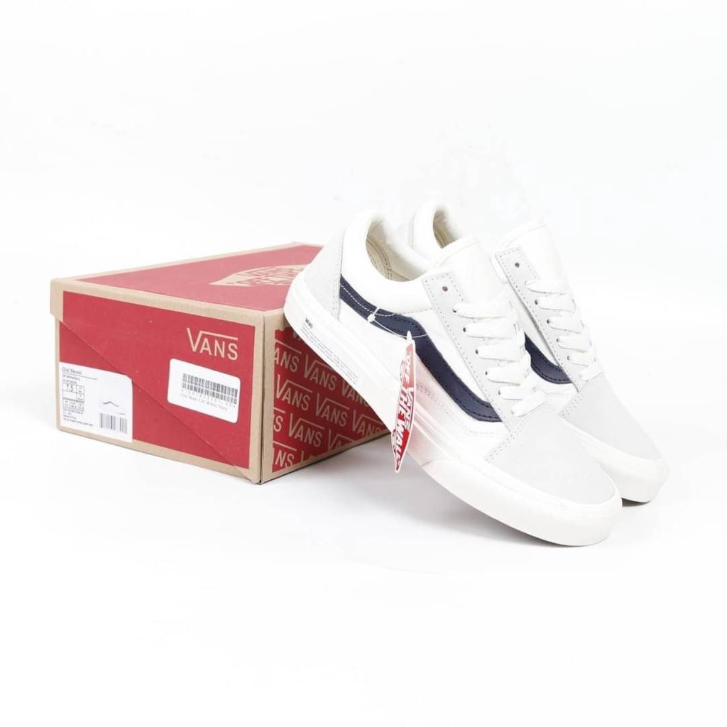 范斯 OFF WHITE Vans Old Skool 灰白色海軍 PK