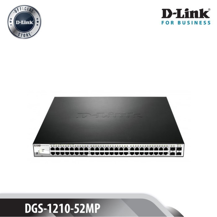 D-link DGS-1210-52MP 52 端口第 2 層智能網管千兆 PoESwitch