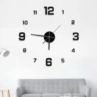 DIY掛鐘簡約時尚創意時鐘客廳臥室自貼式鐘錶牆貼鍾