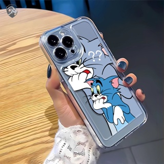 ins搞笑湯姆 iPhone7蘋果8 plus卡通貓咪手機殼 透明 手機保護套 貓和老鼠保護殼