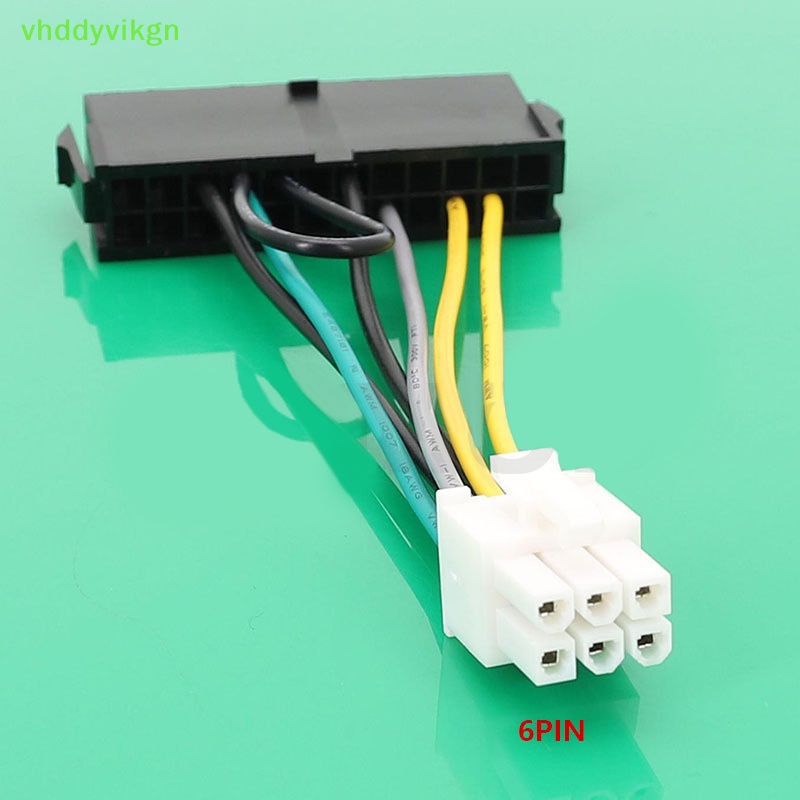 DELL Vhdd 24Pin 母頭轉 6P 公頭電源適配器轉換器電纜,適用於戴爾 6 PIN 3060 7050 主板