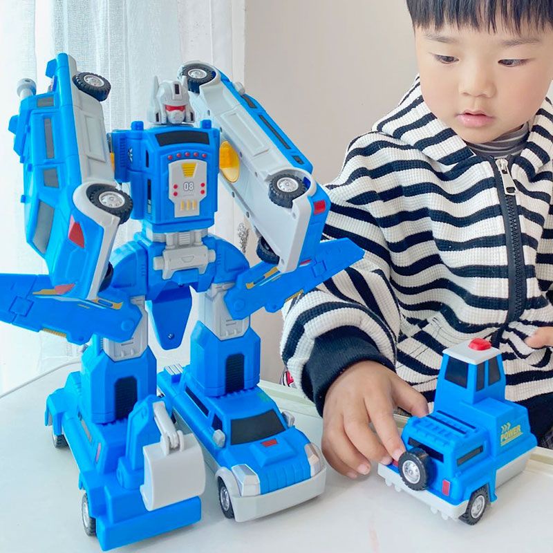 หนังสือ abc小朋友生日禮物4歲男孩組裝拼裝飛機金剛機器人變形益智玩具耐摔