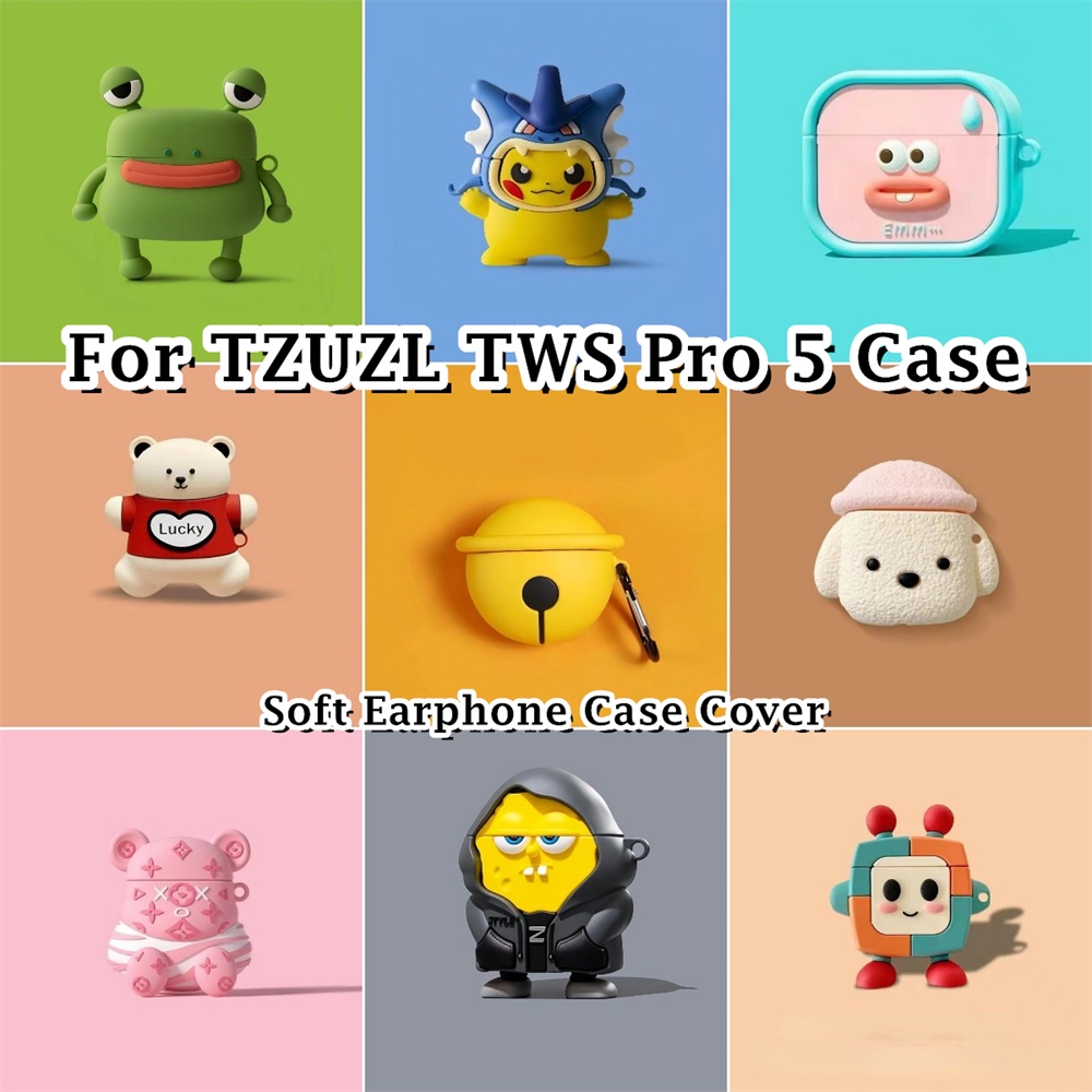 【imamura】適用於 Tzuzl TWS Pro 5 Case 動漫卡通造型軟矽膠耳機套外殼保護套 NO.2