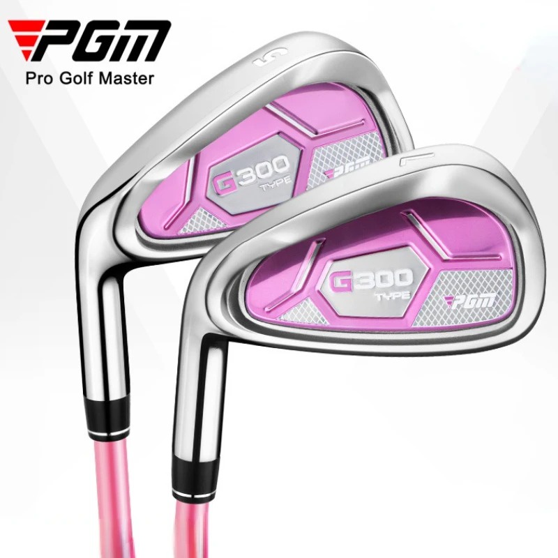 PGM TIG025 G300女士高爾夫球桿7號鐵桿左手單不銹鋼碳桿訓練球桿 粉紅色