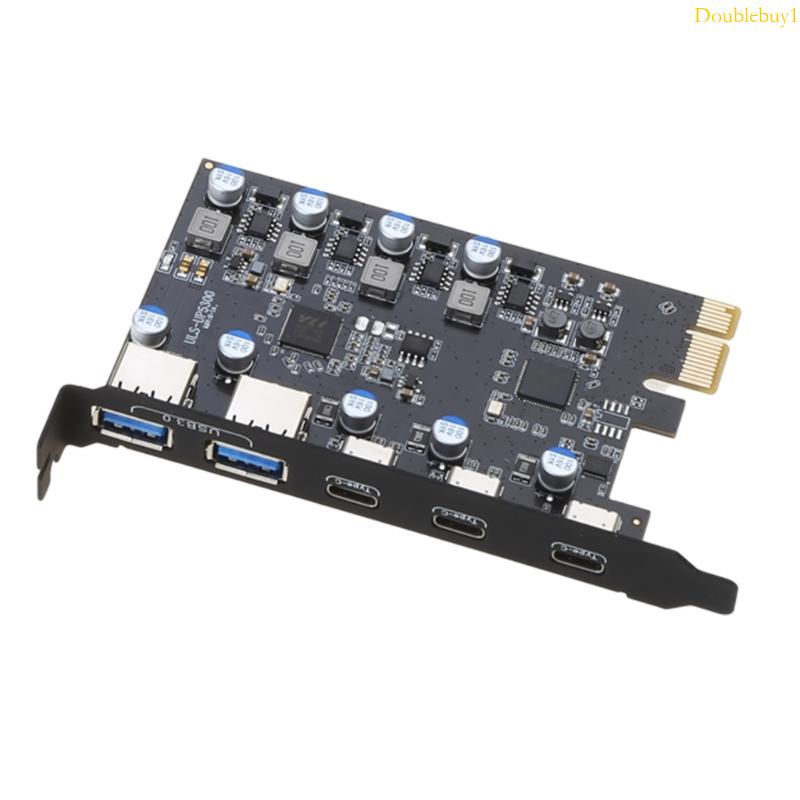 Dou 5 端口 5Gb USB 3 0 Type C PCIE HUB PCI-E 擴展卡適配器擴展卡