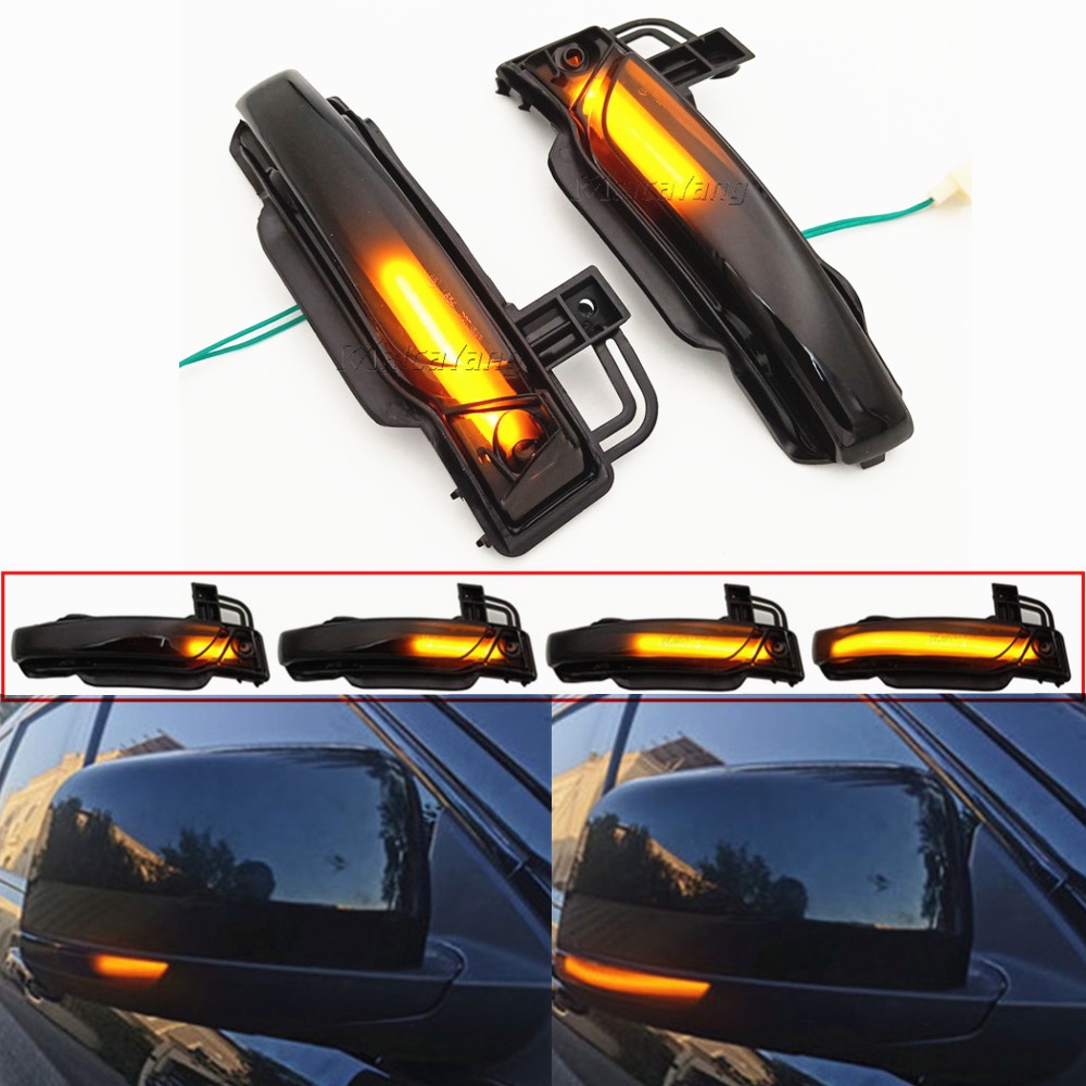 1 對汽車 LED 側後視鏡動態轉向信號燈指示燈閃爍器中繼器燈適用於 JEEP GRAND CHEROKEE WK2 2