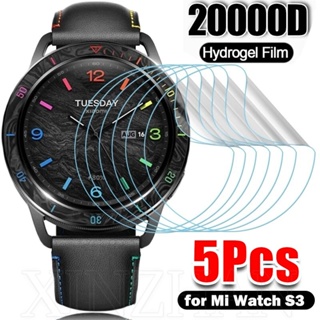 XIAOMI MI 5 片兼容小米 Mi Watch S3 - 防震屏幕保護膜 - 防刮軟 TPU 水凝膠膜 - 非玻璃