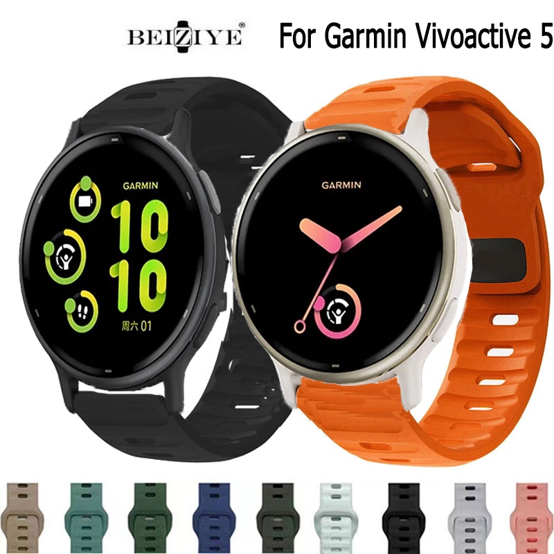 佳明Garmin Vivoactive 5矽膠運動錶帶garmin vivoactive5 硅膠錶帶