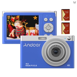 Andoer 4K高清數位相機攝像機 5000萬像素 2.88英寸IPS顯示屏 自動對焦 16X變焦（8X光學+8X數字