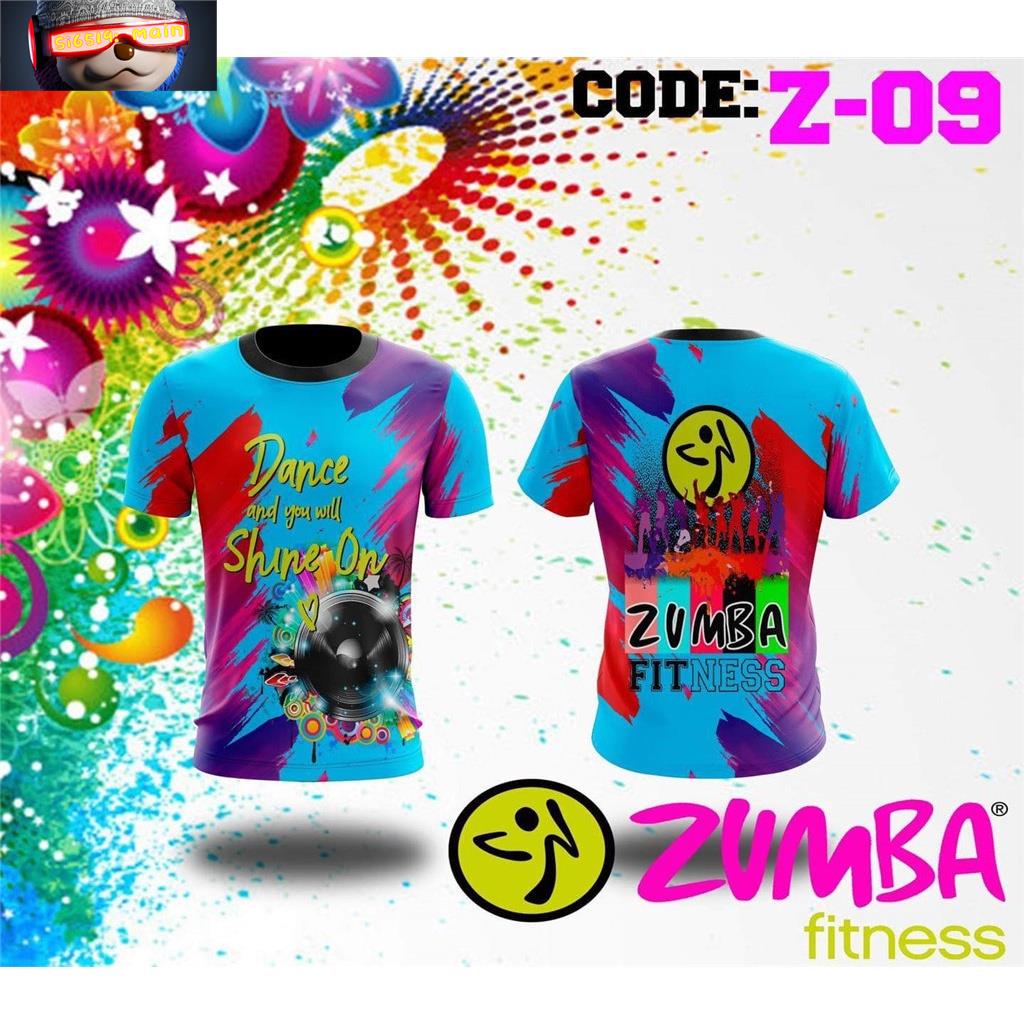 Zumba 夏季新款女士 T 恤全昇華 T 恤 3D 透氣短袖 T 恤舞蹈服裝原創設計