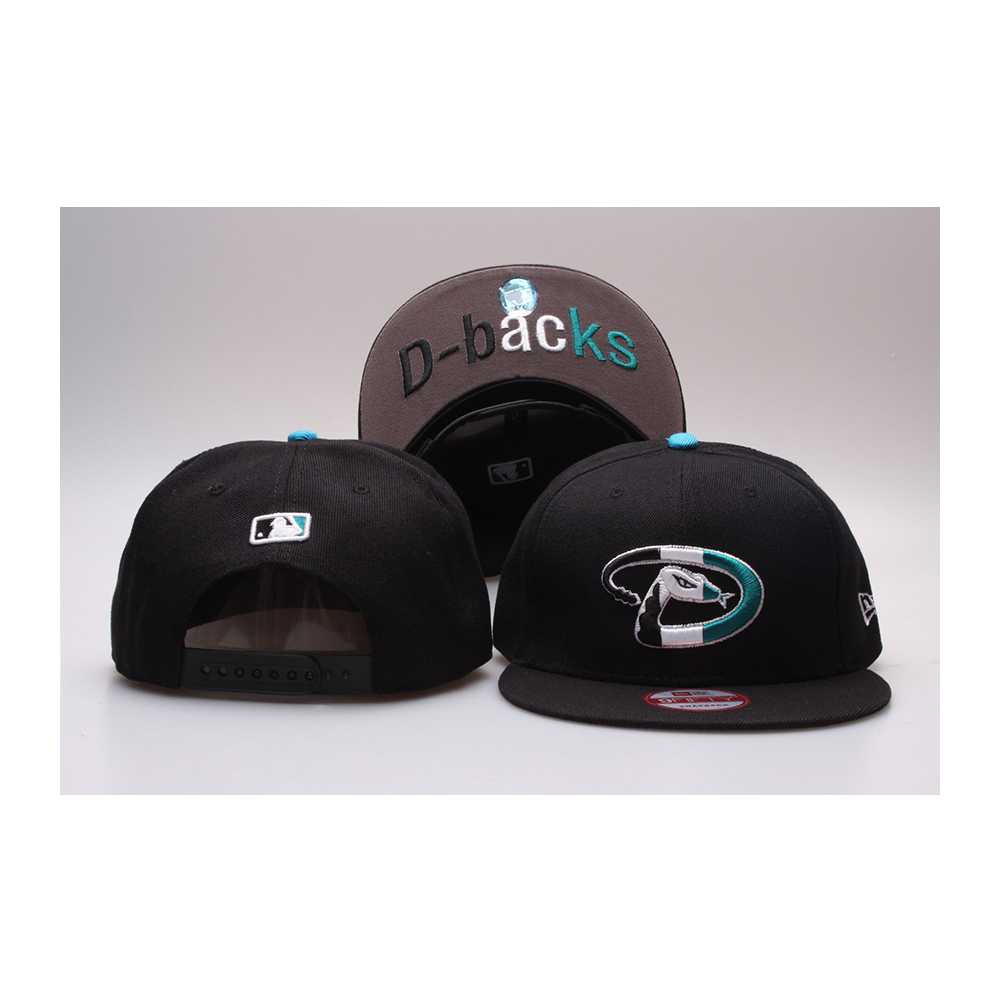 MLB 黑款 平簷調整帽 響尾蛇 Diamondbacks 棒球帽 男女通用 潮帽 嘻哈帽 時尚潮帽