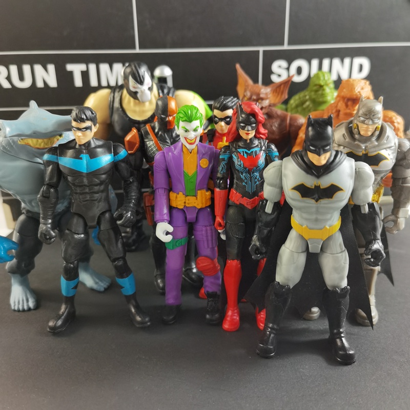 動漫 復仇者聯盟手辦模型小丑 蝙蝠俠 公仔 關節可動人偶 鯊魚王  羅賓玩具