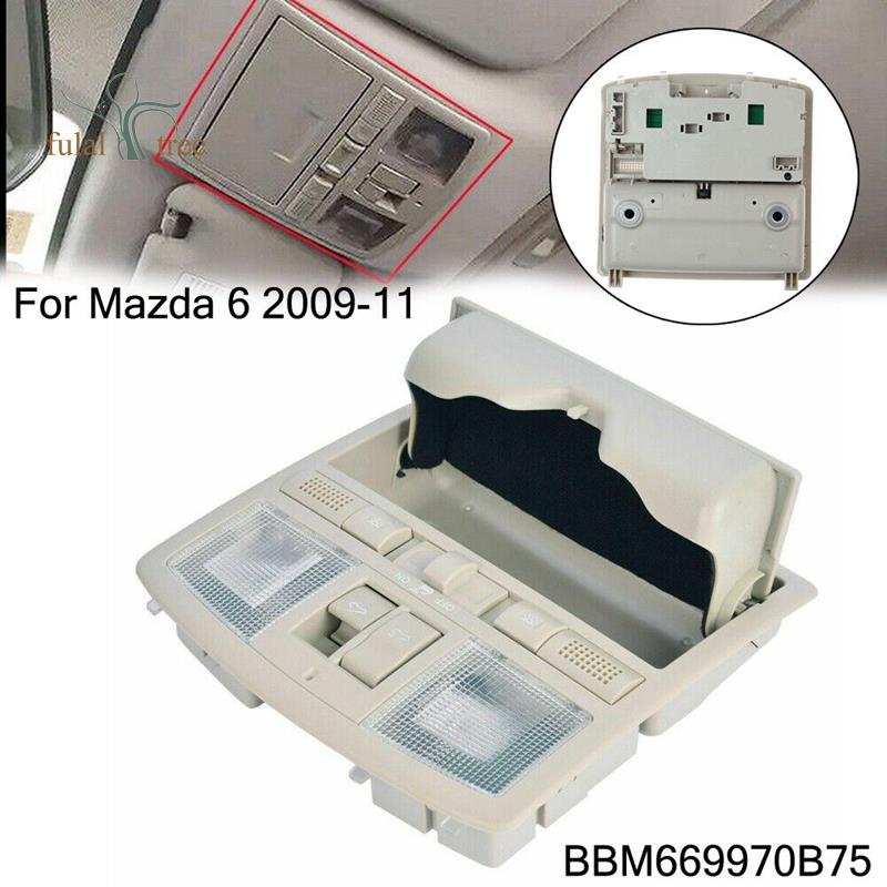 MAZDA 1 PCS 天窗開關帶儲物筒燈 BBM669970B75 馬自達 3 2010 2011 2012 零件