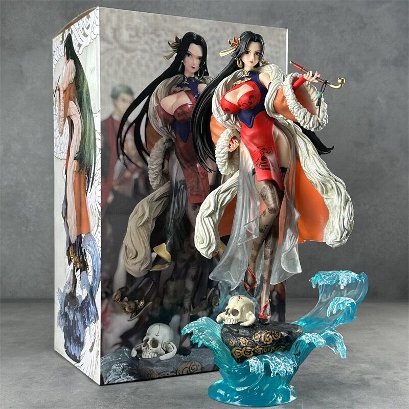 海賊王 航海王 女帝波雅漢庫克 模型 七武海 國風旗袍 女帝蛇姬 GK 雕像 模型禮物-LZH443