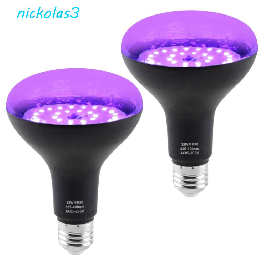 NICKOLAS紫外線紫色燈泡,360發光鋁裝飾燈泡,E26/E27螺旋15W85-265V酒吧