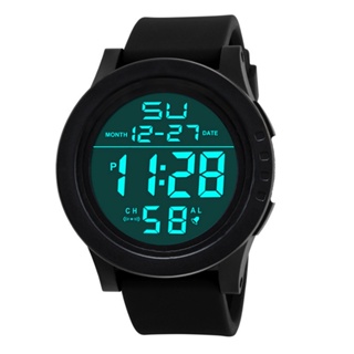 男士手錶學生大表盤矽膠運動多功能冷光防水電子手錶