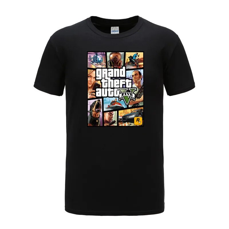 2022 年俠盜獵車手游戲 Gta 5 男式 T 恤酷 Gta5 男式 T 恤彩色 T 恤 T 恤