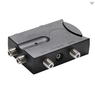 雙向電視放大器 電視訊號增益器分配器 4個輸出口 A24R 黑色