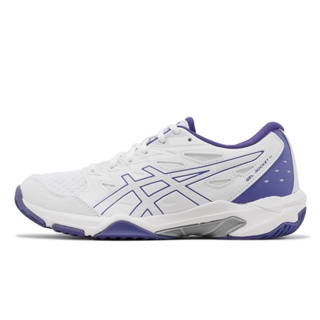 Asics 排球鞋 GEL-ROCKET 11 白 紫 低筒 入門款 女鞋 亞瑟士 【ACS】 1072A093100